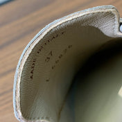 LP LOAFERS 25S IN STONE GRAY CASHMERE WITH SILVER HARDWARE