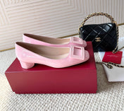 U LOOK BALLERINAS IN PASTEL PINK GLOSSY CALFSKIN