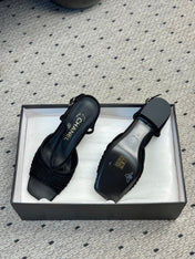 CC HIGH HEELS IN BLACK QUILTED SUEDE