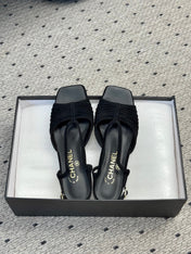 CC HIGH HEELS IN BLACK QUILTED SUEDE