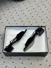 CC HIGH HEELS IN BLACK QUILTED SUEDE