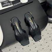 CC HIGH HEELS IN BLACK QUILTED SUEDE