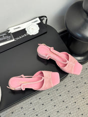 CC HIGH HEELS IN PINK QUILTED SUEDE