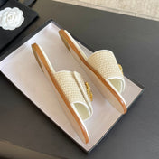 CC Logo Mule Sandal 10mm White Lambskin 610370