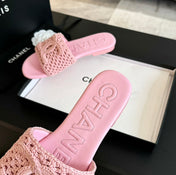 Slippers Light Pink Lambskin