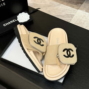 SLIDE IN LIGHT YELLOW DENIM FABRIC 45 MM