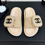 SLIDE IN LIGHT YELLOW DENIM FABRIC 45 MM