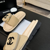 SLIDE IN LIGHT YELLOW DENIM FABRIC 45 MM