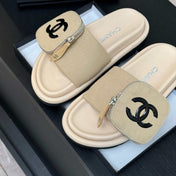 SLIDE IN LIGHT YELLOW DENIM FABRIC 45 MM