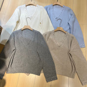 LP 26S V-NECK CASHMERE SWEATER 633