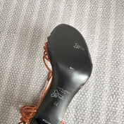 BABYLONE SANDALS 90 IN BLACK TAN LAMBSKIN