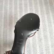 BABYLONE SANDALS 90 IN BLACK BROWN LAMBSKIN