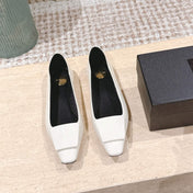 YSL 25S POPPY BALLET FLATS IN IVORY GLOSSY LAMBSKIN