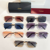 C DE RIMLESS RECTANGULAR FRAME SUNGLASSES 578359 IN METAL