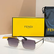 SKY RIMLESS RECTANGULAR FRAME SUNGLASSES FE40165U IN METAL