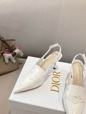 BOY SLINGBACK PUMP 35 MM IN WHITE CALFSKIN