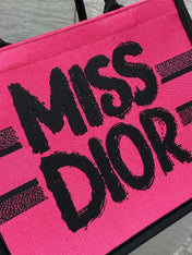 BOOK TOTE 36 IN CERISE RED MIX MINSK PURPLE CANVAS 226510
