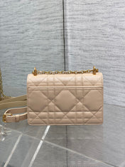 MISS CARO MINI 17 BAG IN POWDER BEIGE MACROCANNAGE LAMBSKIN