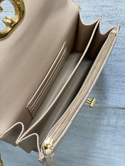 MISS CARO MINI 17 BAG IN POWDER BEIGE MACROCANNAGE LAMBSKIN