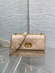 MISS CARO MINI 17 BAG IN POWDER BEIGE MACROCANNAGE LAMBSKIN