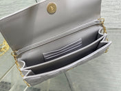 DIOR 25S DIOR TALK PHONE POUCH 21 IN PALE LILAC CALFSKIN GOLD HARDWARE
