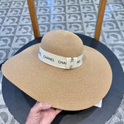 WIDE BRIM STRAW HAT BROWN 672708