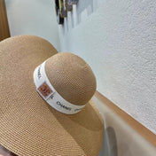 WIDE BRIM STRAW HAT BROWN 672708