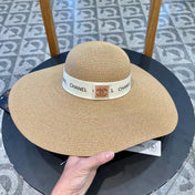 WIDE BRIM STRAW HAT BROWN 672708