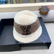BUCKET HAT IN WHITE MIX BROWN WOOL 421037