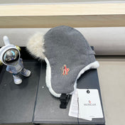 AVATOR HAT IN STEEL GRAY CORDUROY AND FLEECE-LINED 434983
