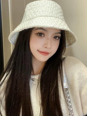 BUCKET HAT IN WHITE WOOL 436747