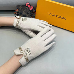 GLOVES IN BEIGE WOOL 454557