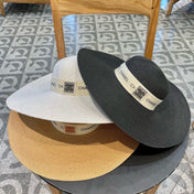 WIDE BRIM STRAW HAT BROWN 672708