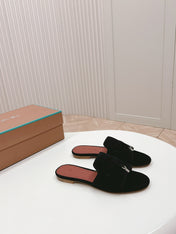 LP SUMMER CHARMS SANDALS IN BLACK SUEDE