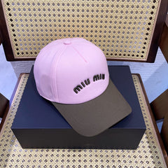 MM BASEBALL CAP IN SHAMPOO PINK FABRIC WITH LOGO EMBROIDERY