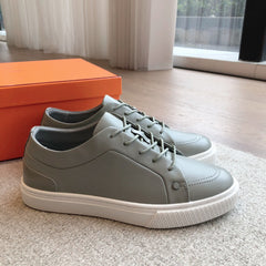 IRWIN SNEAKER LIGHT GRAY CALFSKIN