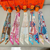 HERMES 25S SILK NECKERCHIEF 86 IN SILK 714346