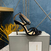 VELVET IDA SANDAL 10 CM BLACK