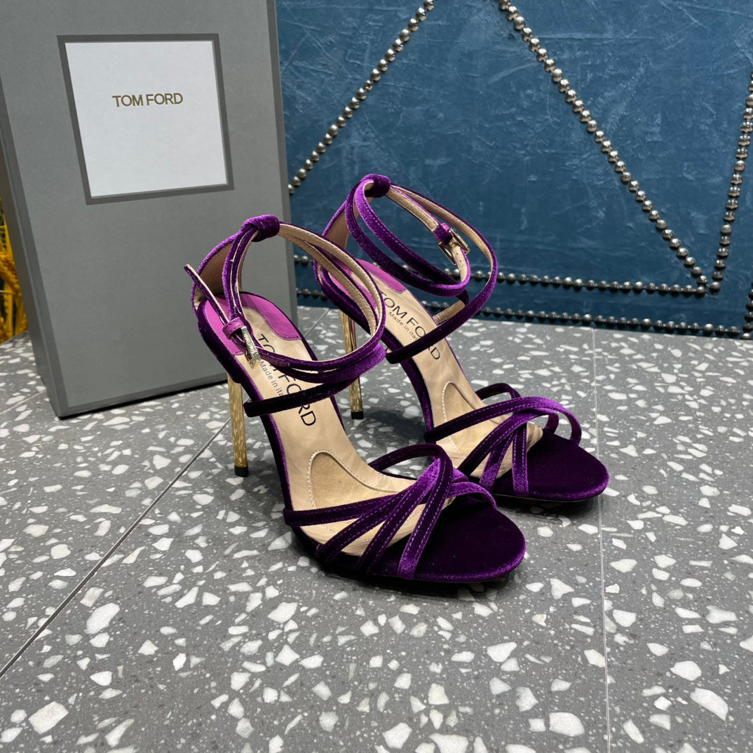 VELVET IDA SANDAL 10 CM PALATINATE PURPLE