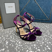 VELVET IDA SANDAL 10 CM PALATINATE PURPLE
