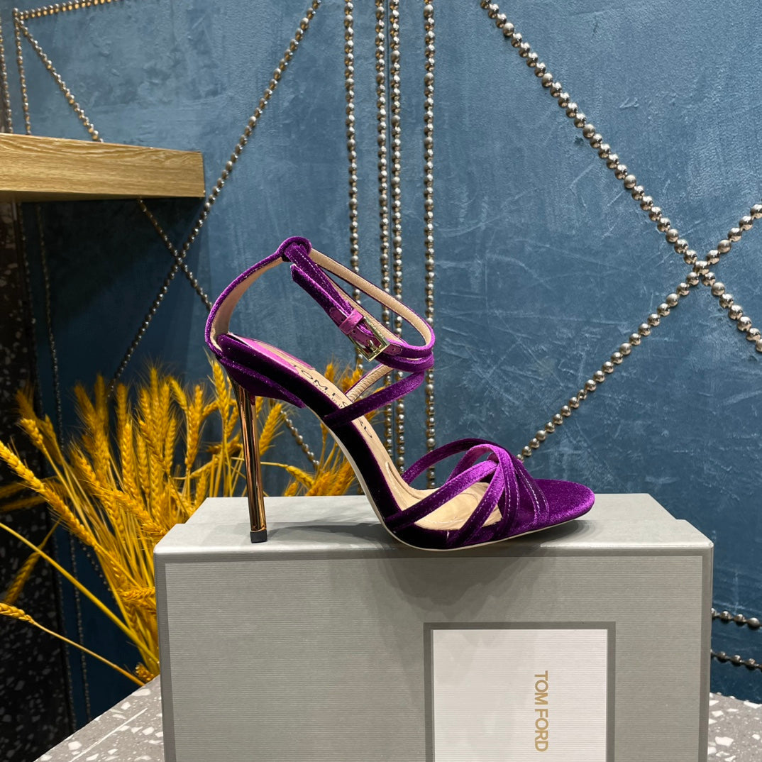 VELVET IDA SANDAL 10 CM PALATINATE PURPLE