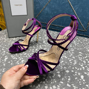 VELVET IDA SANDAL 10 CM PALATINATE PURPLE