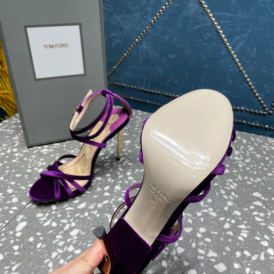 VELVET IDA SANDAL 10 CM PALATINATE PURPLE