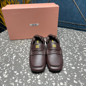 HIGH BROGUE LOAFERS IN CHESTNUT BROWN LAMBSKIN