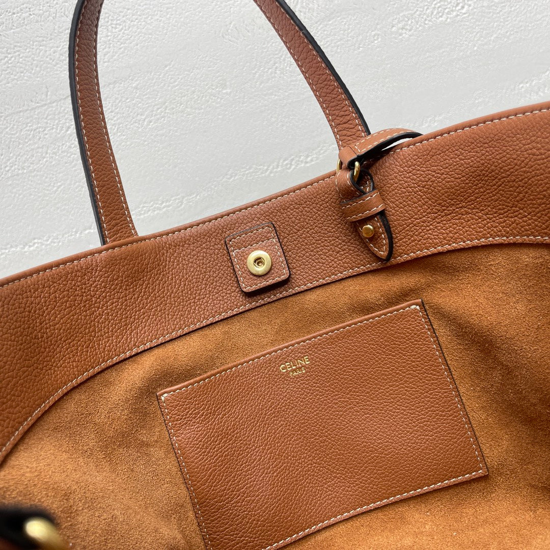 MINI CABAS ANAÏS CUIR TRIOMPHE 21 IN BRONZE ORANGE GRAINED CALFSKIN