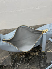 CELINE 25S TEEN LULU BAG 24 IN LIGHT BLUE CALFSKIN GOLD HARDWARE