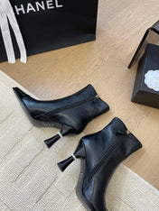 BONGADE BOOTS IN BLACK CALFSKIN