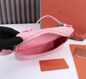 EXTRA POCKET L19 IN BABY PINK OSTRICH LEATHER