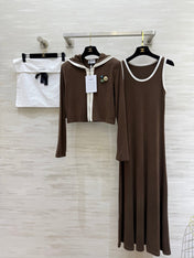 CHANEL 26S JACKET AND SLEEVELESS DRESS SET 961