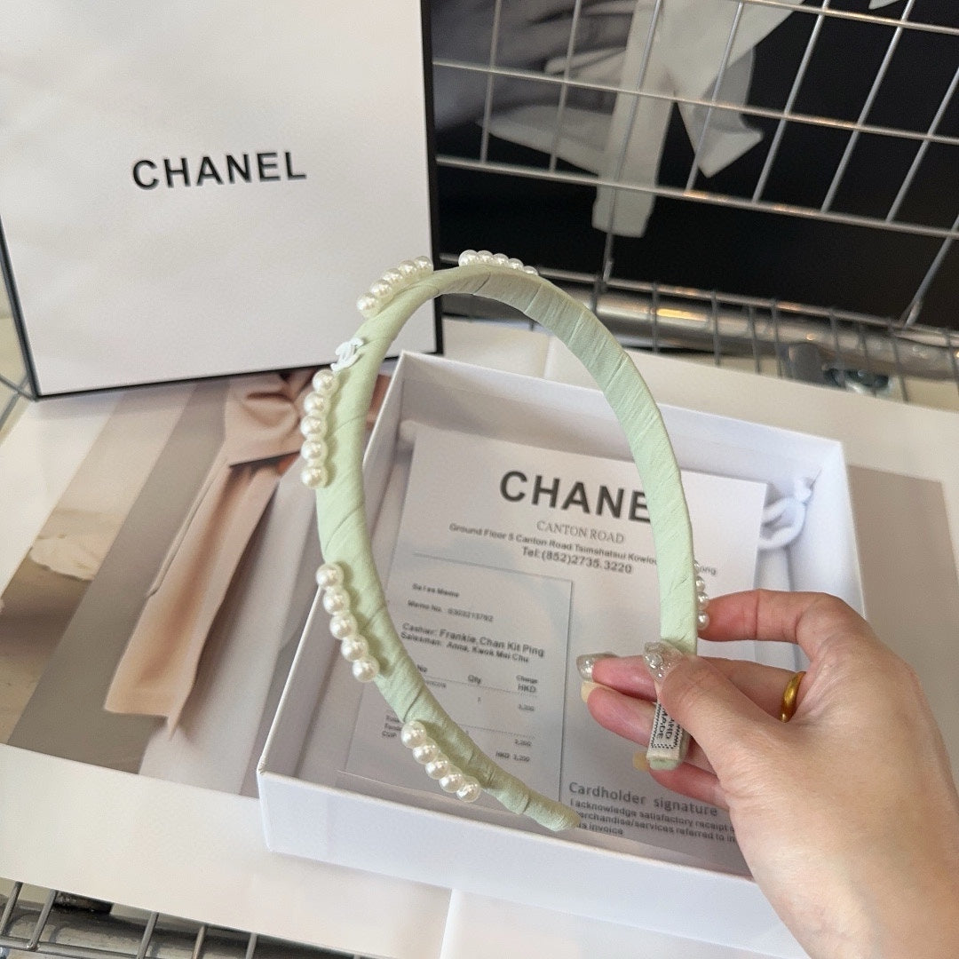 HEADBAND GREEN PASTEL SILK 168620